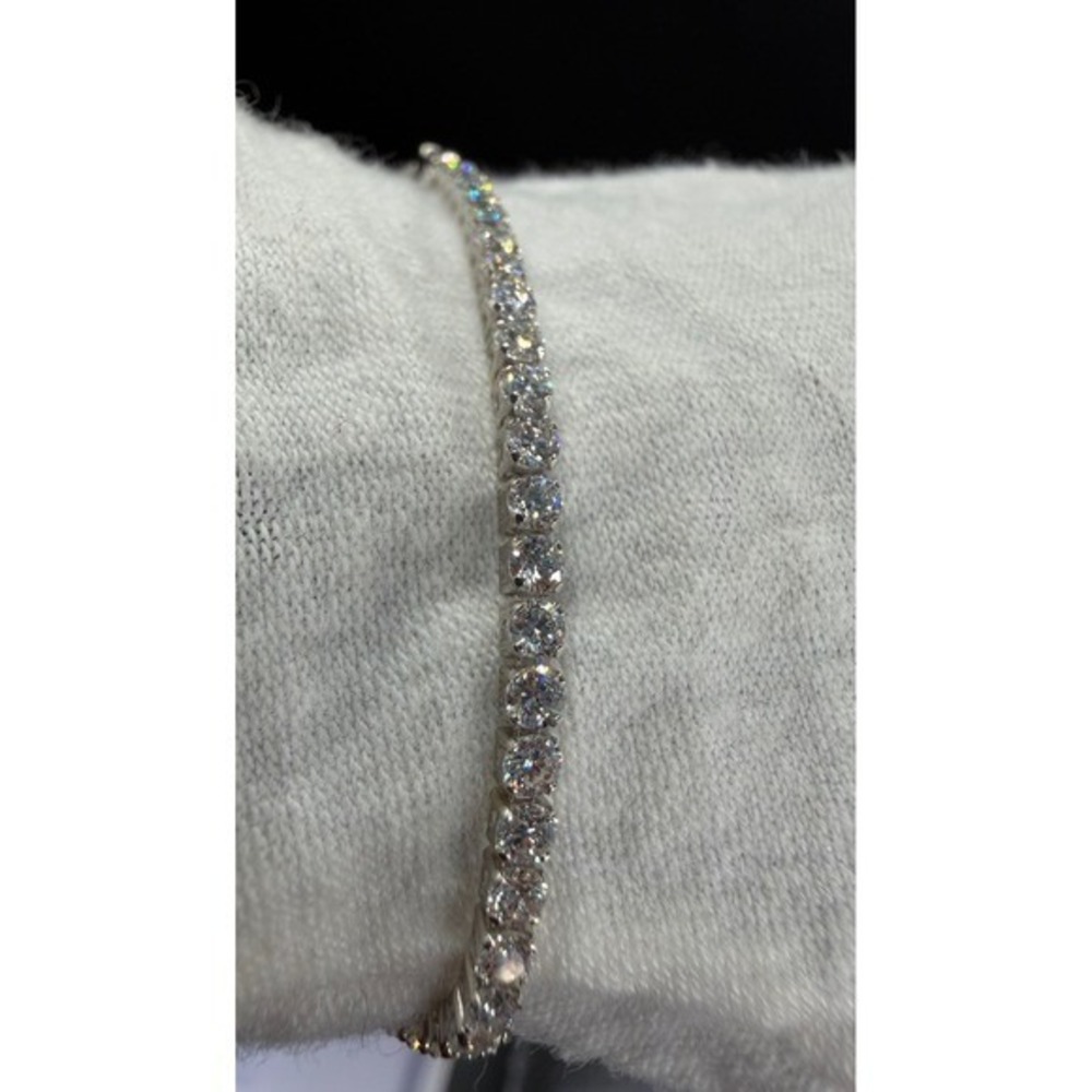 3.22ctw IGI Certified Lab Diamond Tennis Bracelet 14k White Gold